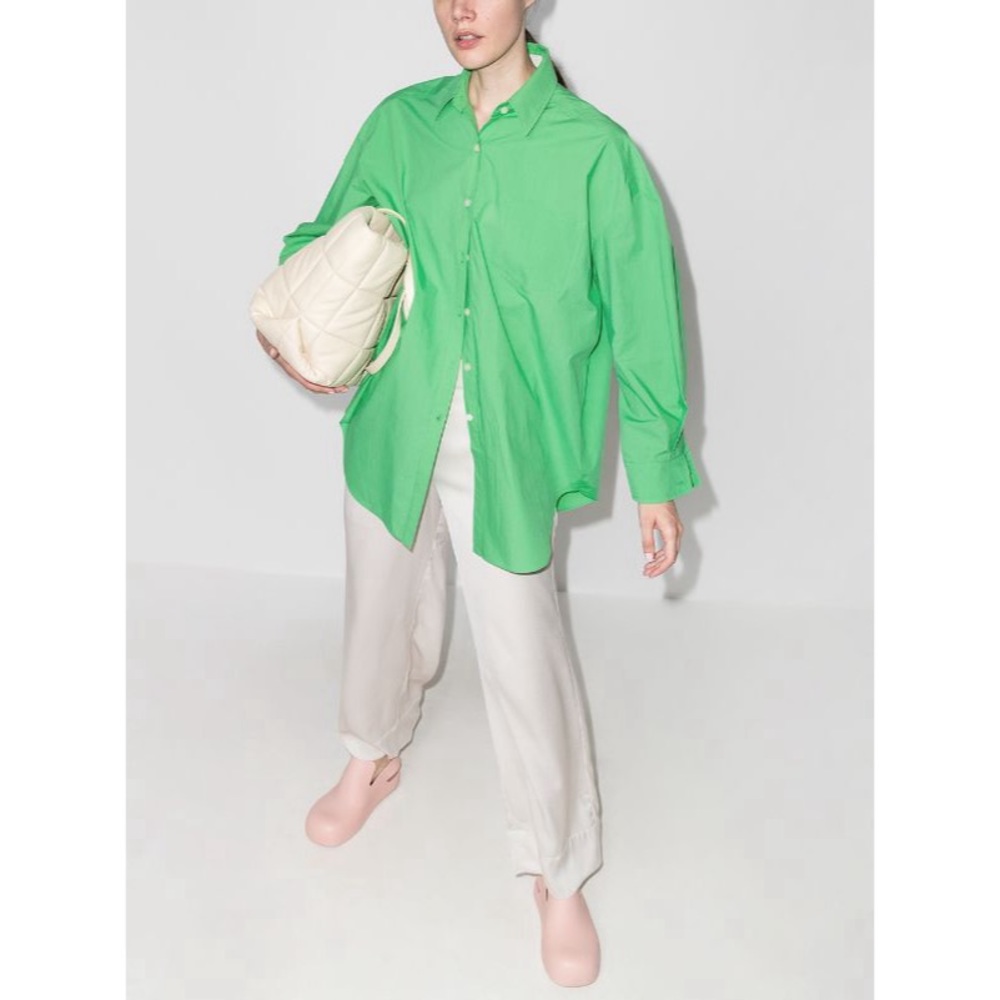 The Frankie Shop Melody Oversized Organic Cotton Poplin Shirt
